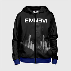 Толстовка на молнии детская EMINEM, цвет: 3D-синий