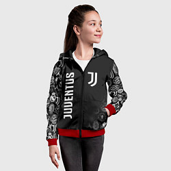 Толстовка на молнии детская JUVENTUS, цвет: 3D-красный — фото 2