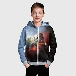 Толстовка на молнии детская The Division 2, цвет: 3D-меланж — фото 2