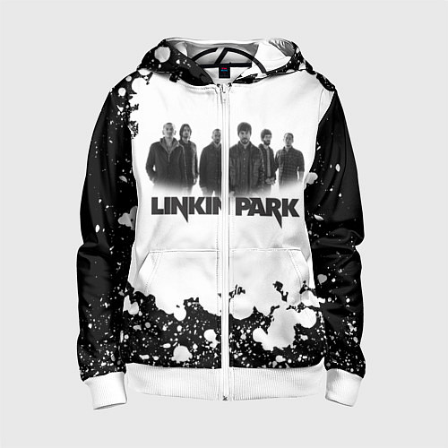 Детская толстовка на молнии LINKIN PARKспина / 3D-Белый – фото 1