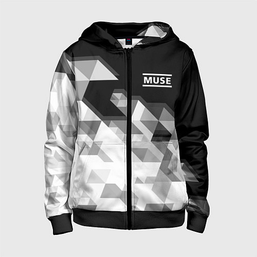 Детская толстовка на молнии Muse / 3D-Черный – фото 1