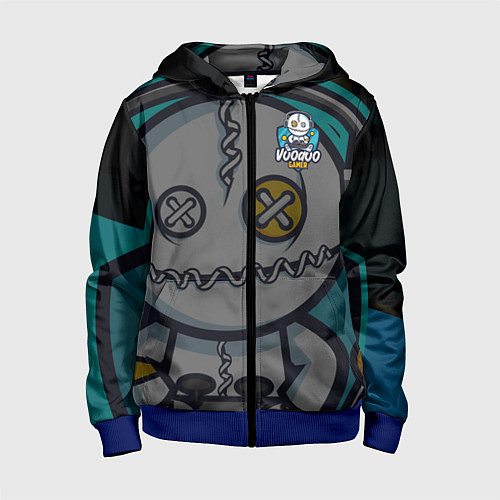 Детская толстовка на молнии Форма Voodoo Gamer / 3D-Синий – фото 1