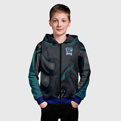 Толстовка на молнии детская Форма Rhino, цвет: 3D-синий — фото 2