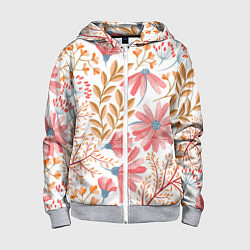 Детская толстовка на молнии Цветы