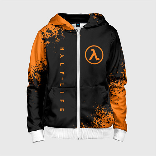 Детская толстовка на молнии HALF-LIFE / 3D-Белый – фото 1