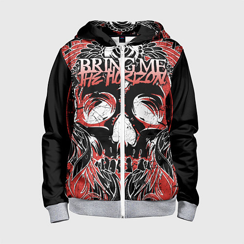 Детская толстовка на молнии Bring Me the Horizon / 3D-Меланж – фото 1