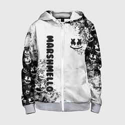 Толстовка на молнии детская Marshmello, цвет: 3D-меланж
