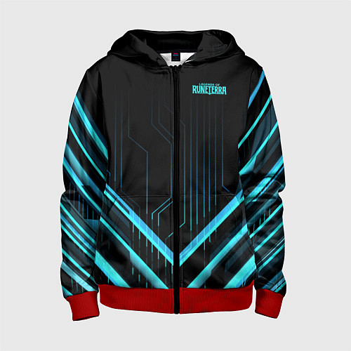 Детская толстовка на молнии Legends of Runeterra / 3D-Красный – фото 1