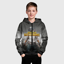 Толстовка на молнии детская PUBG, цвет: 3D-черный — фото 2