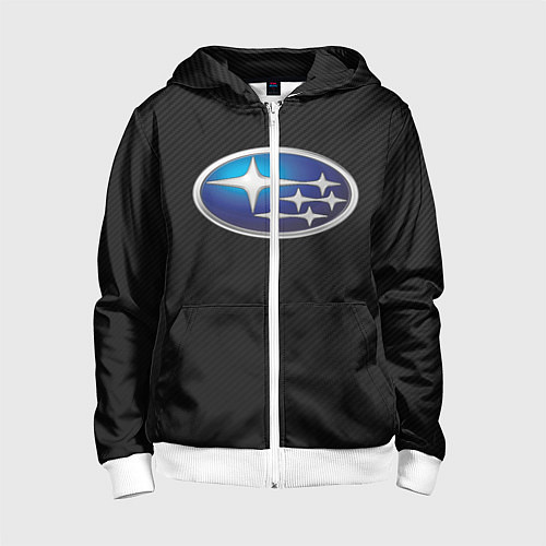 Детская толстовка на молнии SUBARU / 3D-Белый – фото 1