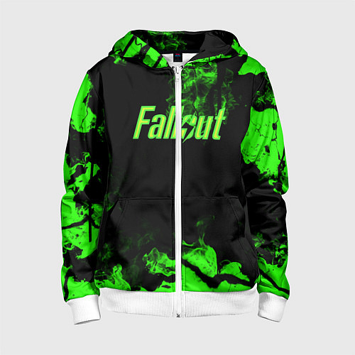 Детская толстовка на молнии FALLOUT / 3D-Белый – фото 1