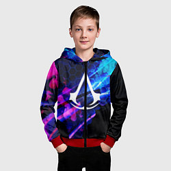 Толстовка на молнии детская Assassin??s Creed, цвет: 3D-красный — фото 2