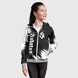 Толстовка на молнии детская SABATON, цвет: 3D-меланж — фото 2