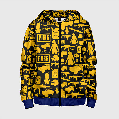 Детская толстовка на молнии PUBG / 3D-Синий – фото 1