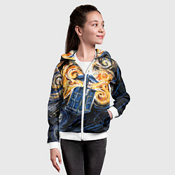 Толстовка на молнии детская Van Gogh Tardis, цвет: 3D-белый — фото 2