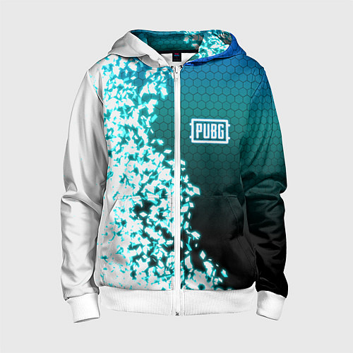 Детская толстовка на молнии PUBG / 3D-Белый – фото 1