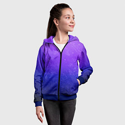 Толстовка на молнии детская Звёздное небо, цвет: 3D-синий — фото 2