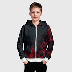 Толстовка на молнии детская RED STRIPES, цвет: 3D-белый — фото 2