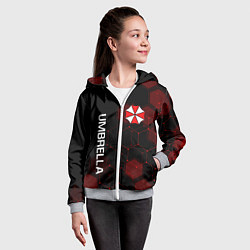 Толстовка на молнии детская UMBRELLA CORP, цвет: 3D-меланж — фото 2
