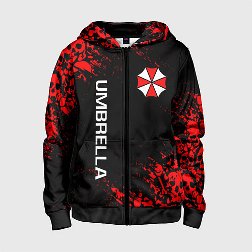 Детская толстовка на молнии UMBRELLA CORP / 3D-Черный – фото 1