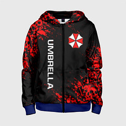 Толстовка на молнии детская UMBRELLA CORP, цвет: 3D-синий