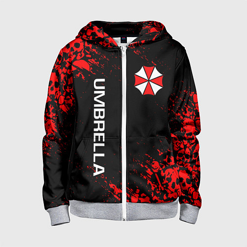 Детская толстовка на молнии UMBRELLA CORP / 3D-Меланж – фото 1