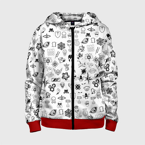 Детская толстовка на молнии RAINBOW SIX SIEGE / 3D-Красный – фото 1