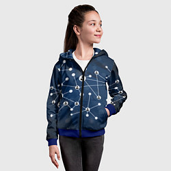 Толстовка на молнии детская COVID-19 WORLD, цвет: 3D-синий — фото 2