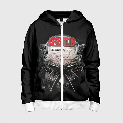 Детская толстовка на молнии Kreator 3 / 3D-Белый – фото 1