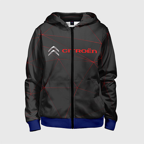 Детская толстовка на молнии CITROЁN / 3D-Синий – фото 1