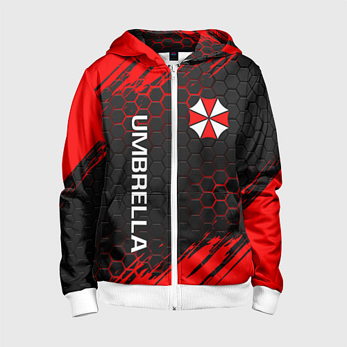 Детская толстовка на молнии UMBRELLA CORP / 3D-Белый – фото 1