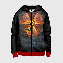 Толстовка на молнии детская VULKAN, цвет: 3D-красный