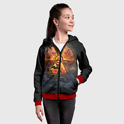 Толстовка на молнии детская VULKAN, цвет: 3D-красный — фото 2