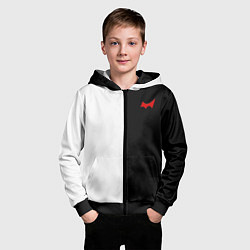 Толстовка на молнии детская Monokuma, цвет: 3D-черный — фото 2