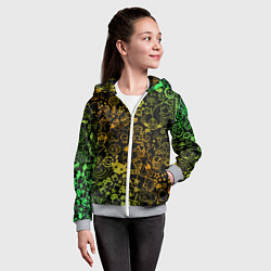 Толстовка на молнии детская Игры, цвет: 3D-меланж — фото 2