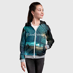Толстовка на молнии детская Bloodborne, цвет: 3D-меланж — фото 2
