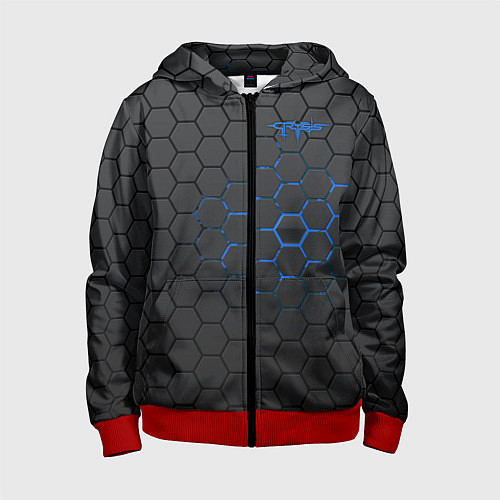 Детская толстовка на молнии Crysis / 3D-Красный – фото 1