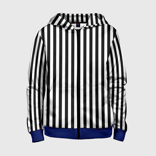 Детская толстовка на молнии Пикси полосы / 3D-Синий – фото 1