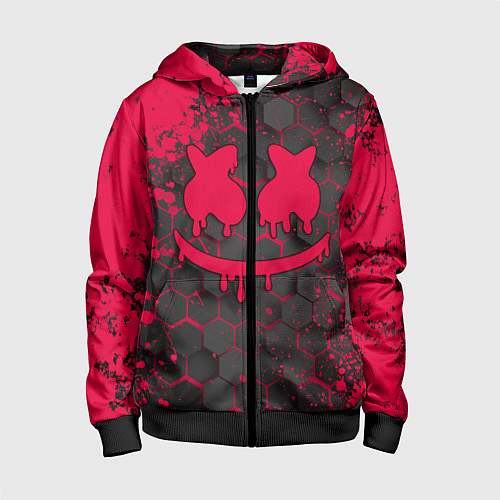 Детская толстовка на молнии Marshmello / 3D-Черный – фото 1