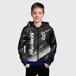 Толстовка на молнии детская JUVENTUS, цвет: 3D-синий — фото 2