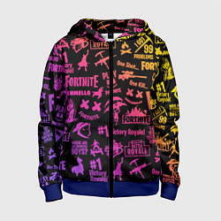 Толстовка на молнии детская FORTNITE PARTY EVENT, цвет: 3D-синий