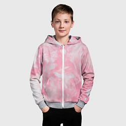 Толстовка на молнии детская Розовая Богемия, цвет: 3D-меланж — фото 2