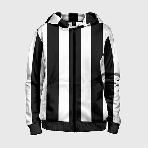 Детская толстовка на молнии Полоска / 3D-Черный – фото 1