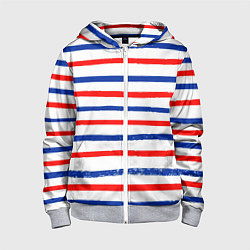 Детская толстовка на молнии Морская полоска
