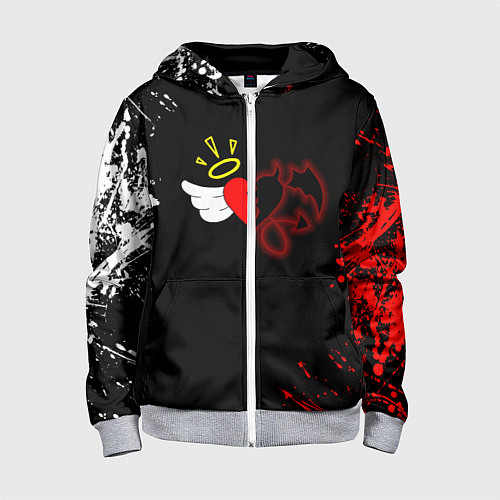 Детская толстовка на молнии Добро и зло, Payton Moormeier / 3D-Меланж – фото 1