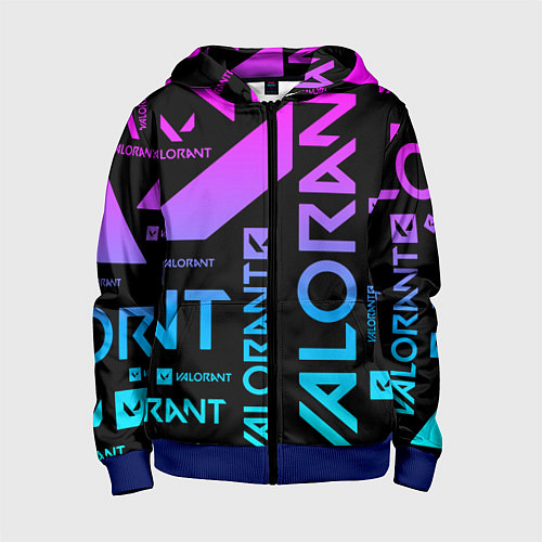 Детская толстовка на молнии Valorant / 3D-Синий – фото 1