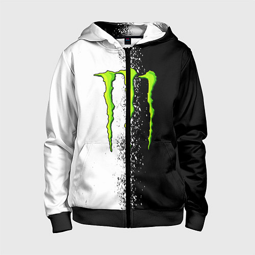 Детская толстовка на молнии MONSTER ENERGY / 3D-Черный – фото 1