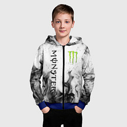 Толстовка на молнии детская MONSTER ENERGY, цвет: 3D-синий — фото 2