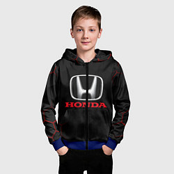 Толстовка на молнии детская HONDA, цвет: 3D-синий — фото 2