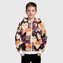 Толстовка на молнии детская КОТИКИ, цвет: 3D-белый — фото 2